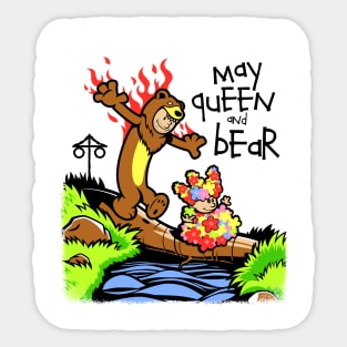 May Queen and Bear Sticker